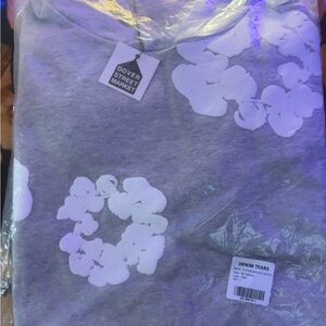 Grey Denim tears Hoodie - Large